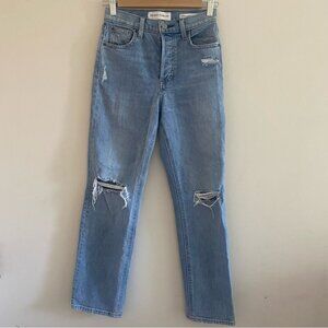 Denim Forum Arlo High Rise Straight Jeans 28L